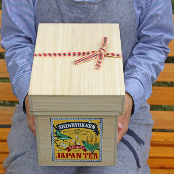 桐箱入り「空飛ぶお茶」煎茶ティーバッグ(個包装100p入り)茶箱