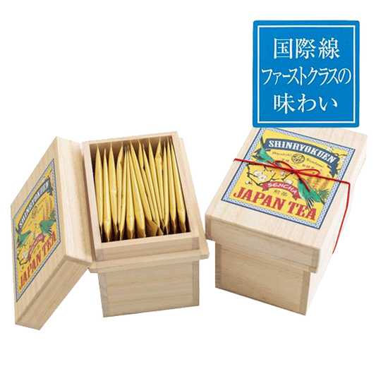 ミニ茶箱「空飛ぶお茶」煎茶ティーバッグ(個包装15p入)