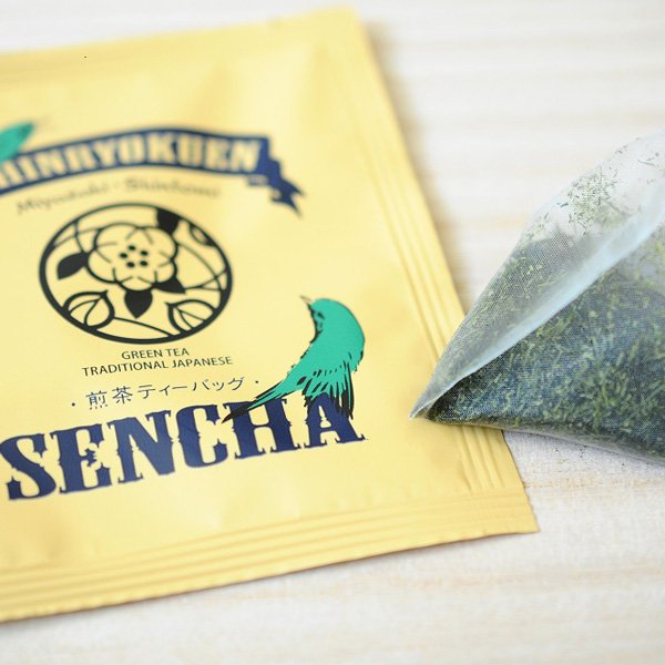 ミニ茶箱「空飛ぶお茶」煎茶ティーバッグ（個包装15p入）